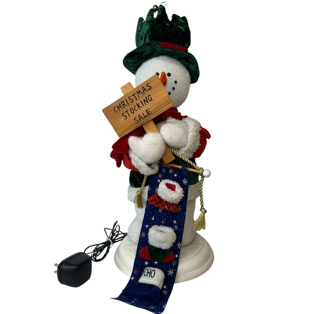 Christmas Stockings For Sale Animated Christmas Snowman Figurine Puleo 21"